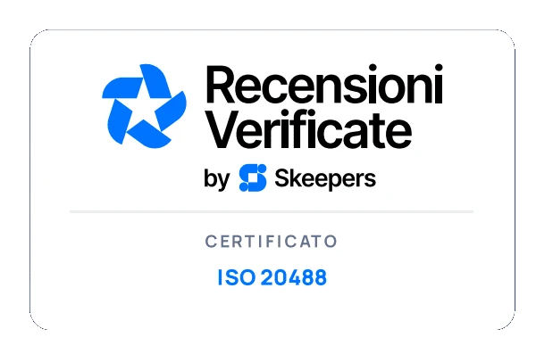 Recensioni Verificate by Skeepers — Certificato ISO 20488